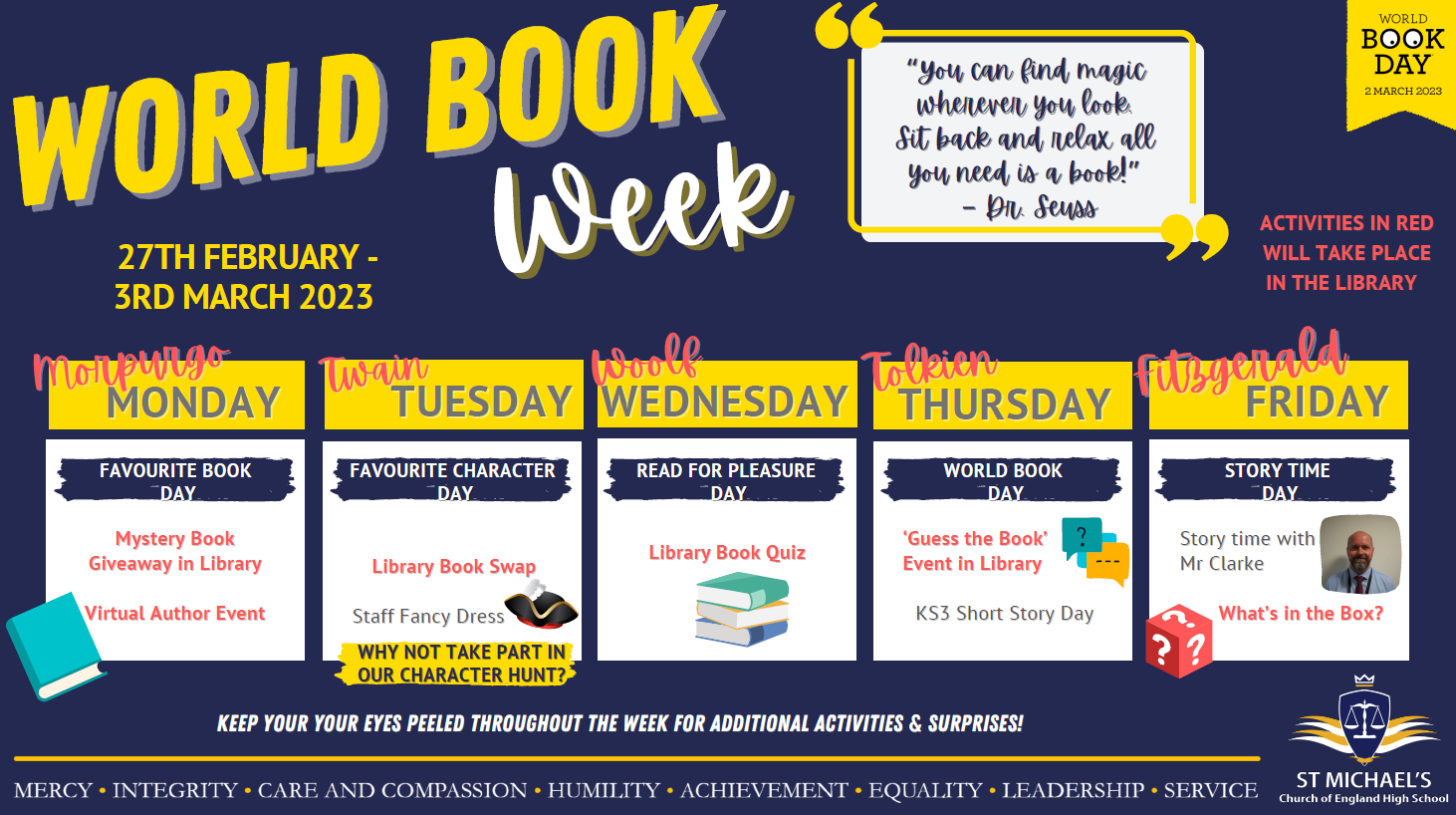 St Michael's CE High School World Book Week